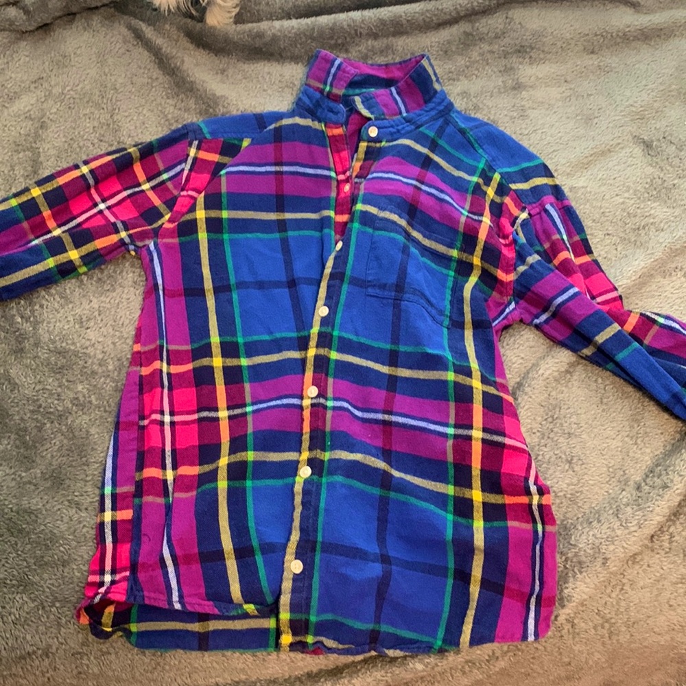 Plad colorful jacket- goes great around or ontop of jeans!